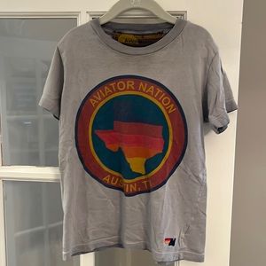 Aviator Nation Kids Gray Austin, Texas T-Shirt Size 8